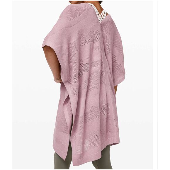 Lululemon Athletica Find Your Light Wrap Heathered Vintage Mauve Pink Silk Blend - Picture 3 of 10